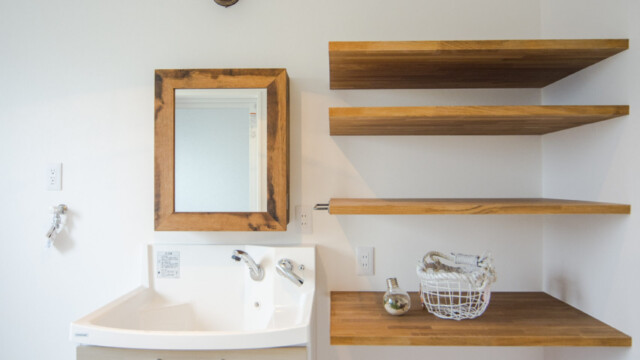 ヴィンテージオークミラー