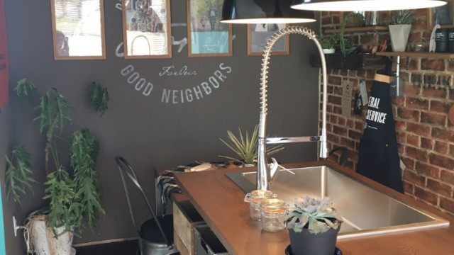 ステンシルアクセント壁 岐阜 注文住宅 自然素材 ブルックリンスタイルLDK 加藤住建施工事例