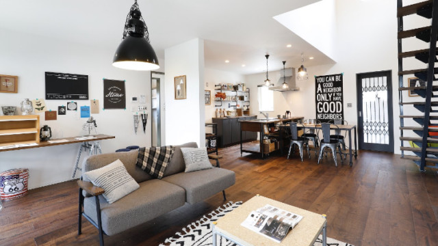 岐阜 注文住宅 自然素材 ブルックリンスタイルLDK 加藤住建施工事例