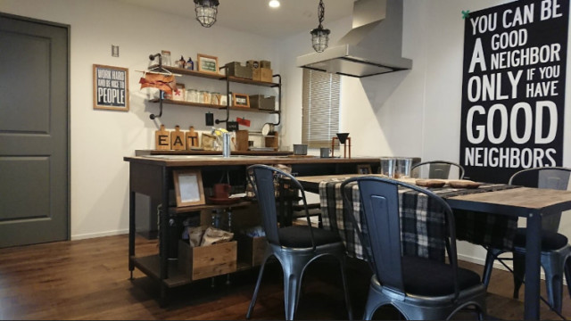 岐阜 注文住宅 自然素材 ブルックリンスタイルLDK 加藤住建施工事例