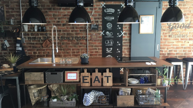 VINTAGEなキッチン岐阜 注文住宅 自然素材 ブルックリンスタイルLDK 加藤住建施工事例