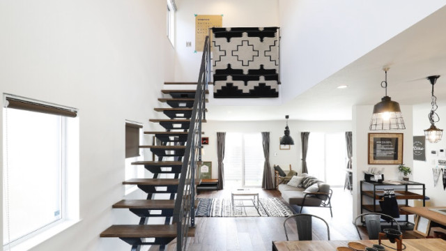 岐阜 注文住宅 自然素材 ブルックリンスタイルLDK 加藤住建施工事例