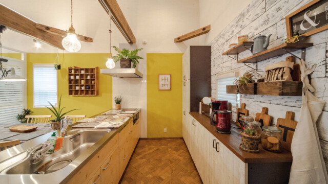 FRENCH 8 岐阜 自然素材 平屋住宅 無垢材 施工例 加藤住建