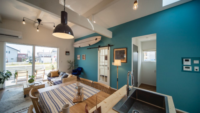 カリフォルニアスタイルLDK 岐阜 平屋住宅 自然素材 加藤住建施工事例