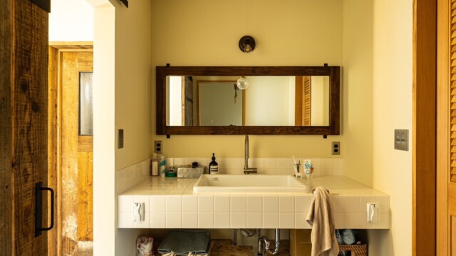 造作洗面台 岐阜加藤住建施工事例 注文住宅 造作洗面台